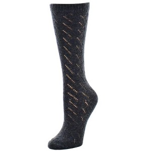 Natori Women's Rumi Swirl Knitted Wool Blend Crew Socks 9-11 - 1 of 1