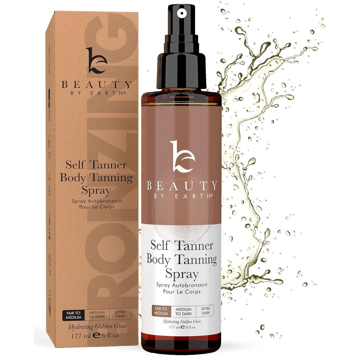 Beauty by Earth Self Tanning Body Spray, 6oz