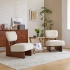 Christopher Knight Home Carlos Modern Wood Upholstered Accent Chair (Set of 2) - 3 of 4