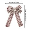 INSPIRE CHIC Women's Ribbon Lace Brooch Bow Vintage Tie Pin Clip Bow Tie with Pearls - 2 of 4