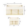 happimess Callan Vintage Industrial Handmade Wire Metal Nesting Storage Baskets with Wood Handles and Fabric Liner - 4 of 4