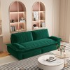 73.2" Queen Pull Out 3-in-1 Velvet Sleeper Sofa Bed, Multi-Functional Convertible Loveseat for Living Room & Bedroom - 3 of 4