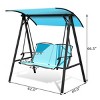 Tangkula Outdoor Patio Swing Loveseat Hammock Hanging Chair Turquoise - 3 of 4