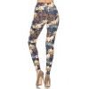 Slickblue Regular Fit, Floral High Waisted Leggings, Stretch Pants for Women, Elastic Waist, Multicolor, One Size - 3 of 4