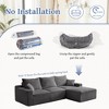 KWPZQEB 110¡± L-Shaped Sectional Sofa, Modern Modular Sofa with Ottoman, Full-Compression 3-Seater Cloud Couch with Deep Seat, No Assembly Required - 3 of 4