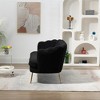 59"W Upholstered Loveseat Sofa Couch, Two-Seater Sofa with Gold Metal Legs-ModernLuxe - 4 of 4