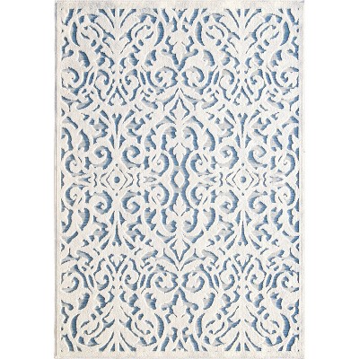 Ladybird Natural Blue High Low Indoor Outdoor Rug