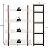 Book Rack Modern with Cedar Wood Frame and Anti-Tip Design for Living Room 31.5in Wide - 3irtyhousy - 4 of 4