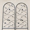 MAYEERTY 4 Pack Metal Garden Trellis 86.7 x 19.7 Inch Rustproof Climbing Plants Support Bird Deco Black Outdoor Flower - 3 of 4