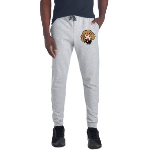 Harry Potter Cute Chibi Hermione Character Unisex Jogger Sweatpants with Pockets for Men and Women Athletic Heather - 1 of 4