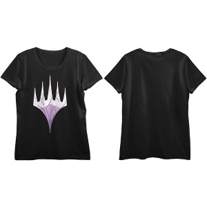 Magic The Gathering Planeswalker Symbol Juniors Black T-shirt - 1 of 2