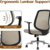 Infurnic Task and Office Chairs, Desk Chair with Armrest, Comfy Computer Desk Chair for Home and Office, Beige, 26"*27"*37" - 2 of 4