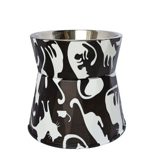 Paaaawaters 6" Anti-Vomiting Stainless Steel Pet Bowl for Small and Medium Dogs and Cats - Non-slip, Modern Design with Spine Protection - 1 of 4