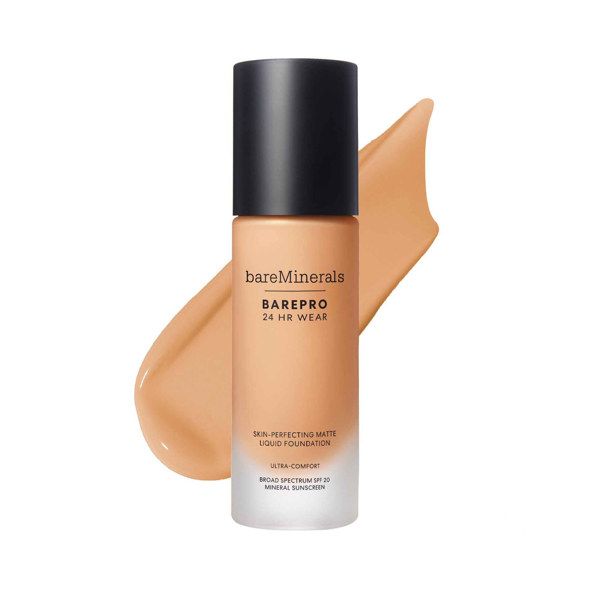 bareMinerals BAREPRO 24HR Wear Skin-Perfecting Matte Liquid Foundation Mineral SPF 20 - Light 27 Neutral, 1.0oz