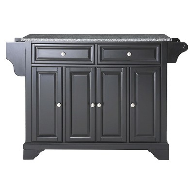 LaFayette Solid Granite Top Kitchen Island - Black - Crosley