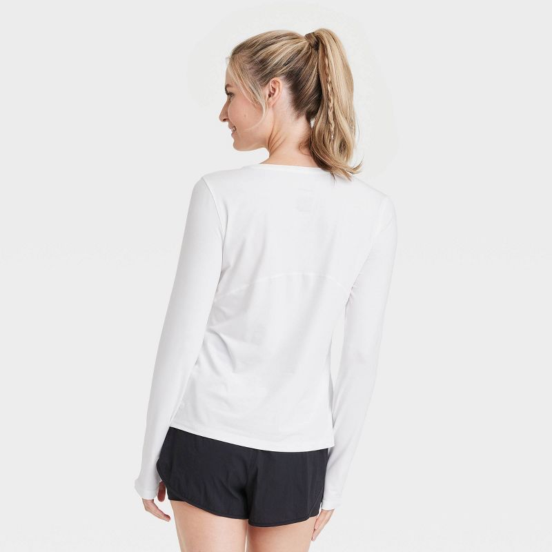 Women's Essential Crewneck Long Sleeve T-Shirt - All In Motion™, 3 of 7