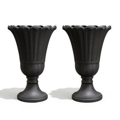 DSVIMOY Planter, 2PCS Indoor Outdoor Garden Planter, Flower Pot for Flowers, Herbs, Plants, Gray, 15.76"*15.76"*23.64"