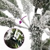 vidaXL Artificial Hinged Christmas Tree - Lifelike PVC Tips with Flocked Snow, Durable Metal Stand, Easy Assembly, - 2 of 4