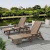 WestinTrends 3 Pieces Set Poly Adirondack Outdoor Chaise Lounges with Side Table - 2 of 4