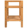 vidaXL Shoe Rack Brown Solid Oak Wood Compact Simple Shoe Rack - 3 of 4