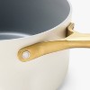 3qt Nonstick Ceramic Coated Aluminum Sauce Pan with Champagne Handle Cream - Figmint™ - 4 of 4