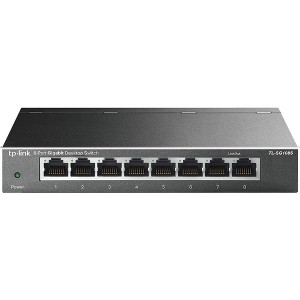 TP-Link TL-SG108S 8 Port Gigabit Ethernet Switch Desktop/Wall-Mount Plug & Play Fanless Sturdy Metal Limited Manufacturer Refurbished - 1 of 4