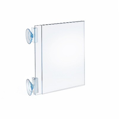 Azar Two Sided Acrylic Sign Holder with Suction Cup Grippers (106684) 