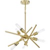 Progress Lighting Astra 6-Light Chandelier, Satin Brass, Spoked Arms, Design Series - 2 of 4