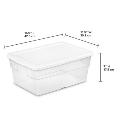 Clear Plastic Stackable Storage Containers with Lids, 36 Pack