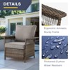 Belord 5 Pieces Patio Furniture Set, All Weather Brown Wicker Outdoor Conversation Set with PE Wicker Rattan Patio Chairs, Ottomans, Side Table - 4 of 4