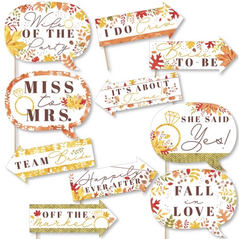 Funny Engagement Printable Photo Booth Props 12 Signs Gold 