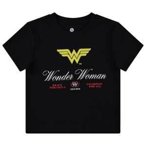 Ladies DC Comics Batman T-Shirt - Joker, Wonder Woman, Batman Fashion Graphic Baby Tees for Women (Black, Small) - 1 of 4