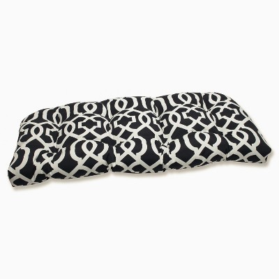 Geometric Outdoor Wicker Loveseat Cushion - Pillow Perfect