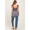 PinkBlush Black Gingham Smocked Shoulder Tie Maternity Top - 4 of 4