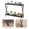 Sofa Tables Narrow Long Behind Couch Table, 2-Tier Industrial Entryway Table, Living Room Console Table, Metal Shelf, for Living Room, Foyer, Hallway - 4 of 4