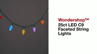 25ct Led C9 Classic Glow Indoor Outdoor Christmas String Lights With Green  Wire - Wondershop™ : Target