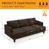 Gerrico 89" 3 Seater Sofa Couch with Deep Seats, Upholstered Sofa with Armrests, Comfy Couches for Living Room, Apartment and Office - 3 of 4