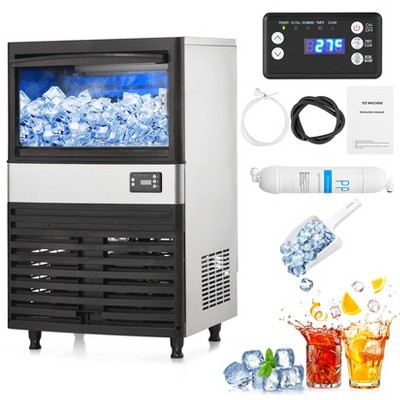 Commercial Ice Maker Machine,IStainless Steel Construction, Self Cleaning Ice Maker for Home Bar