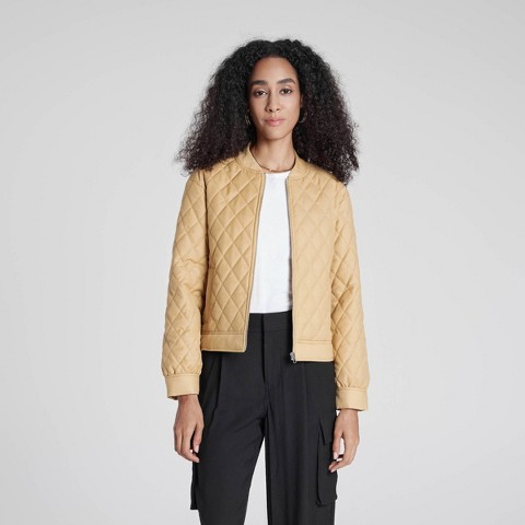 A New Day Women's Quilted Bomber Jacket - A New Day™ Yellow XS