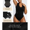 SHAPELLX Polo Sleeveless Bodysuit for Woman Tummy Control Open V-neckline Seamless Casual Work Tops Shapewear Going Out Tops—Black 40 - 2 of 3