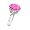 Ross-Simons 4.90 Carat Pink Topaz Crown Ring With Diamond Accents in Sterling Silver - 3 of 4