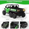 Coucheta 24V 4WD Ride On Dump Truck with Remote Control, 2 Seater Kids Electric Toy Truck with Dump Bed & LED Lights - 2 of 4