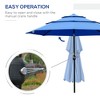 PAGED 9FT 3-Tier Patio Umbrella Outdoor Market Umbrella with Push Button Tilt, Crank and 8 Ribs for Garden, Poolside, Base Not Included - 3 of 4
