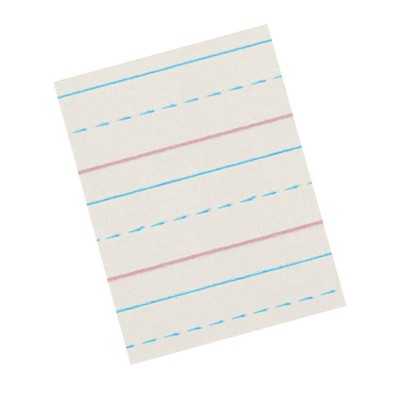 Zaner-Bloser Newsprint Handwriting Paper, Dotted Midline, Grade 2, 1/2" x 1/4" x 1/4" Ruled Short, 8" x 10-1/2", 500 Sheets (Pack of 2)