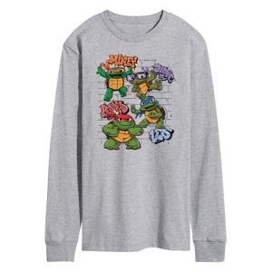 Men's - Teenage Mutant Ninja Turtles Mutant Mayhem - Tmnt Kids Group Long Sleeve Graphic T-Shirt - 1 of 3