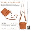 Crossbody Bags for Women, Real Leather Crossbody Handbags Purses Sling Crossover Shoulder Bag Shoulder Handbags Orange - 4 of 4