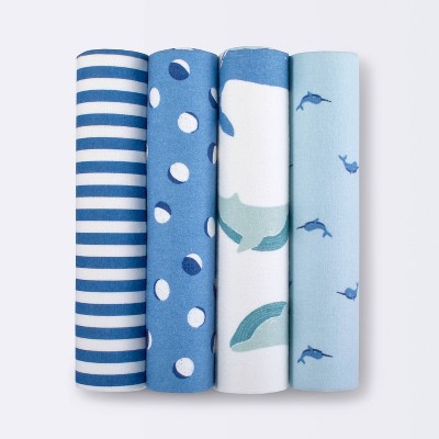 Image of Flannel Baby Blankets Sleepy Tides 4pk - Cloud Island™