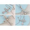 Alilang Vintage-Inspired Silvery Tone Cross Pendant Necklace with Crystal Rhinestone Accents - 3 of 4