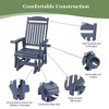 Fortune Candy 1-Person Poly Lumber Patio Glider, with Cup Holders, High Backrest and Deep Contoured Seat, HIPS Material - 3 of 4