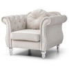 Transitional Upholstered Flared Armchair with Comfortable Seating and Easy Assembly for Living Room - 4 of 4